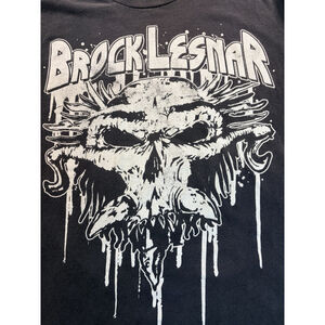 Brock Lesnar WWE Skull Graphic T Shirt Mens M/L Black Wrestling Tee